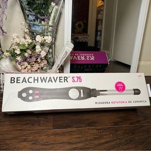 BEACHWAVER S.75 Ceramic Rotating Curling Iron .75” Barrel Black NEW in Box